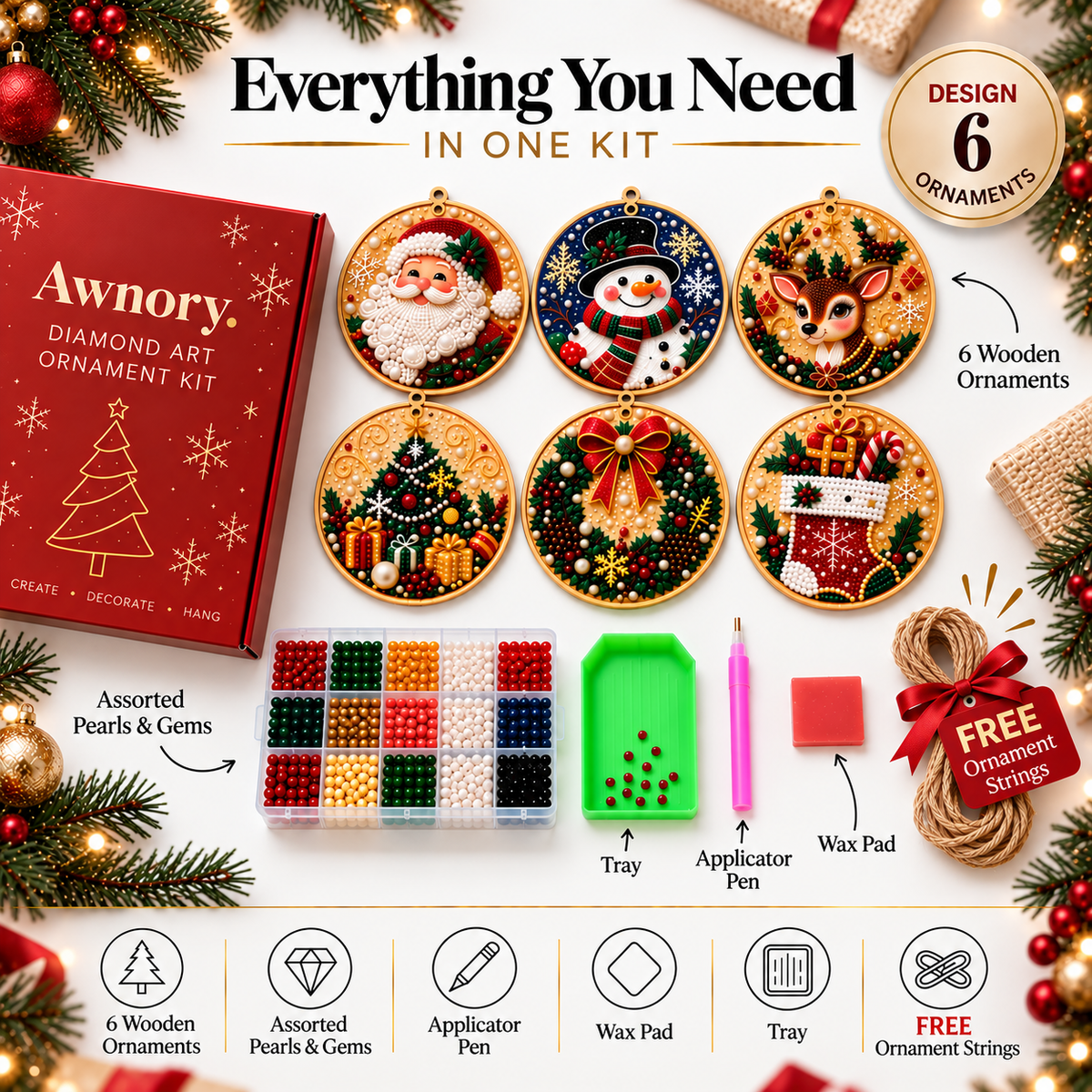 Diamond Art Ornament Kit