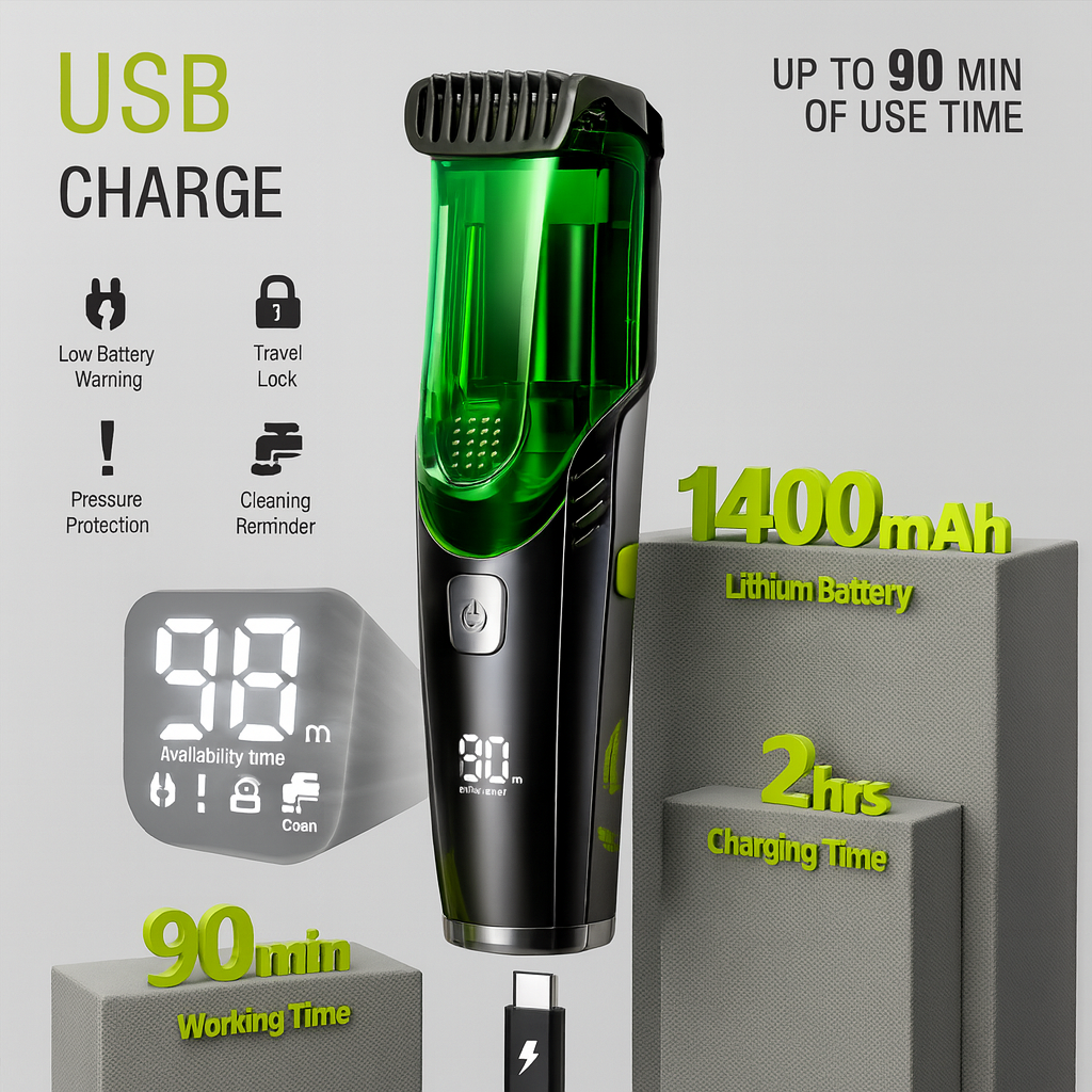 Awnory Vacuum Beard Trimmer